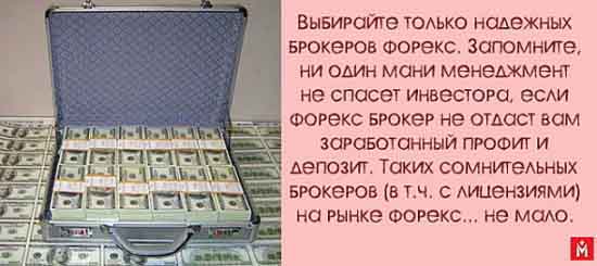 Выбирайте только надёжных брокеров форекс Выбирайте надёжных брокеров