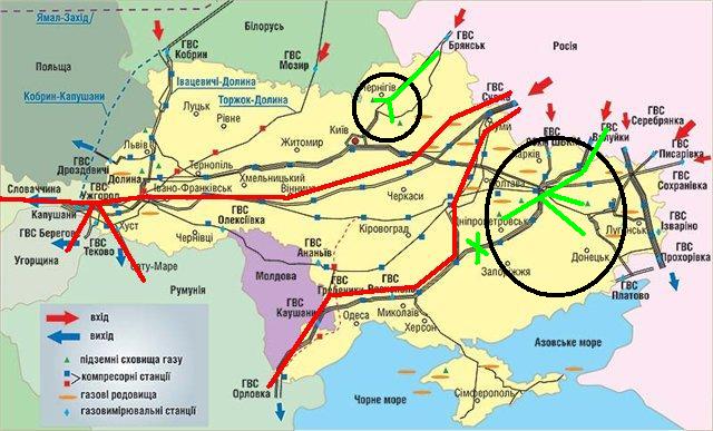 Карта трубопроводов украины