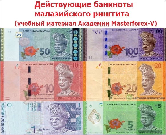 Действующие банкноты малазийского ринггита