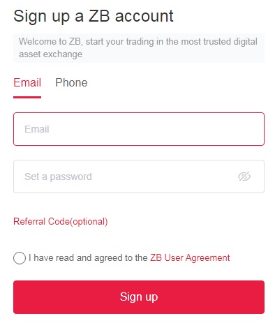 Регистрация на бирже ZB.COM Регистрация на бирже ZB.COM