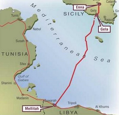 Проект газопровода из Ливии и Италию