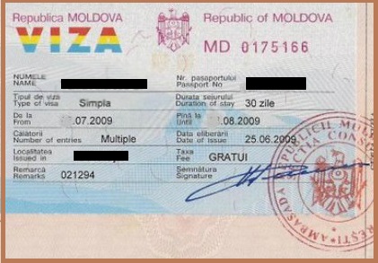 Виза Молдовы