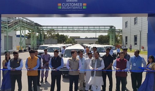 Открытие завода Samsung в Индии.