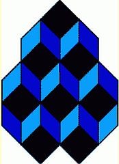 Иллюзия объема -  кубики
