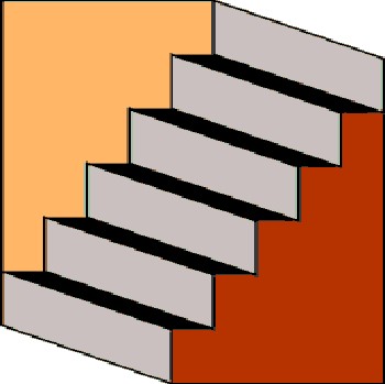 Иллюзия объема – лестница