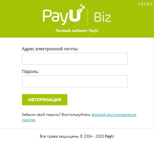 Регистрация в платежной системес Payu