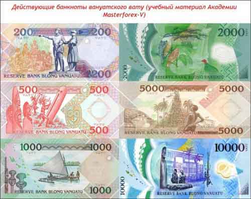 Банкноты вануатского вату