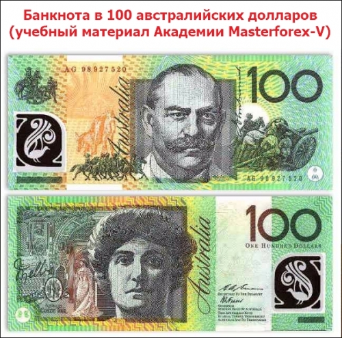 Купюра в 100 AUD