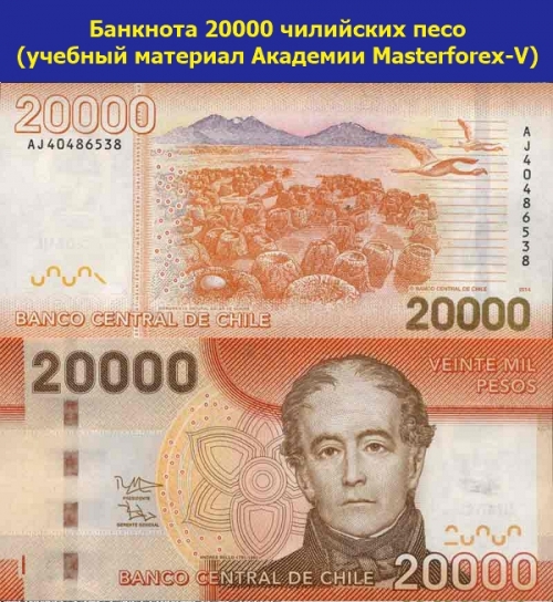 Банкнота 20000 чилийских песо