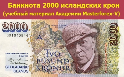 Купюра в 2000 крон