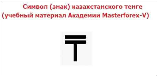 Символ казахстанского тенге