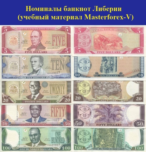 Номиналы банкнот Либерии Номиналы банкнот Либерии
