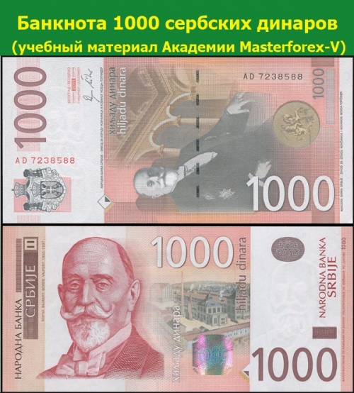 Банкнота 1000 сербских динаров