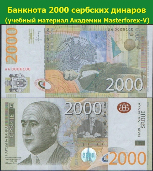 Банкнота 2000 сербских динаров