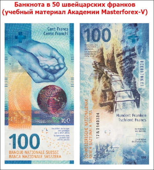 Банкнота 100 франков Банкнота 100 франков