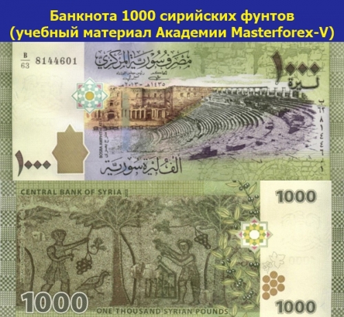 Банкнота 1000 сирийских фунтов