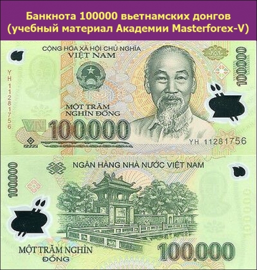 Банкнота 100000 донгов