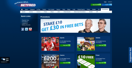 Игры и программное обеспечение букмекера Betfred