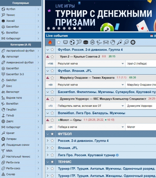 Игры и программное обеспечение БК Marathonbet Игры и программное обеспечение БК Marathonbet