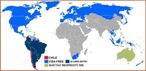 Визовая политика Чили