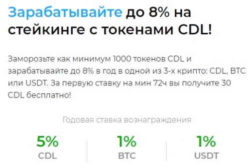 Стейкинг на криптобирже Coindeal