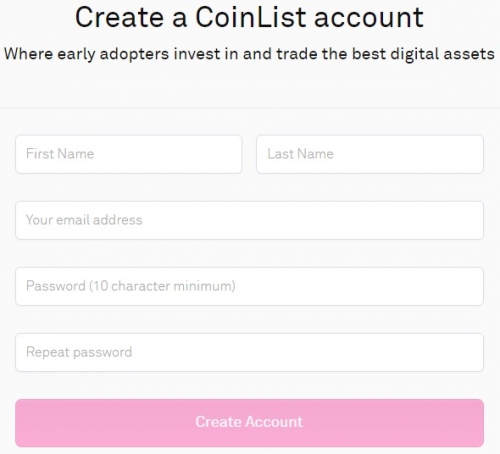 Регистрация на бирже Coinlist Pro