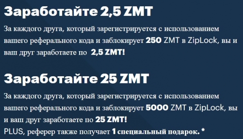 Условия реферальной программы на криптобирже Zipmex