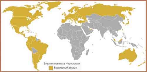 Визовая политика Черногории