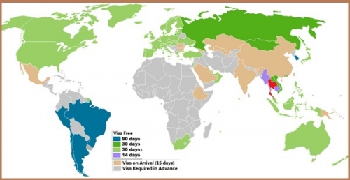 Визовая политика Таиланда