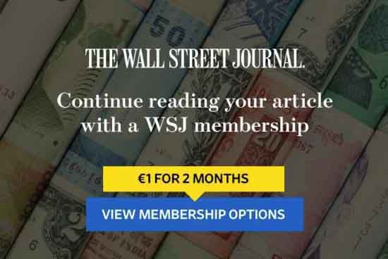 Форма подписки на "The Wall Street Journal"