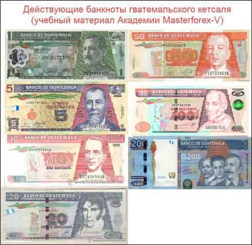 Банкноты гватемальского кетсаля Банкноты гватемальского кетсаля