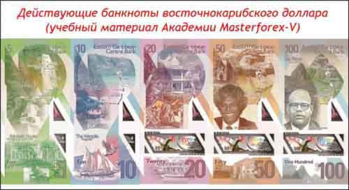 Банкноты восточно-карибского доллара