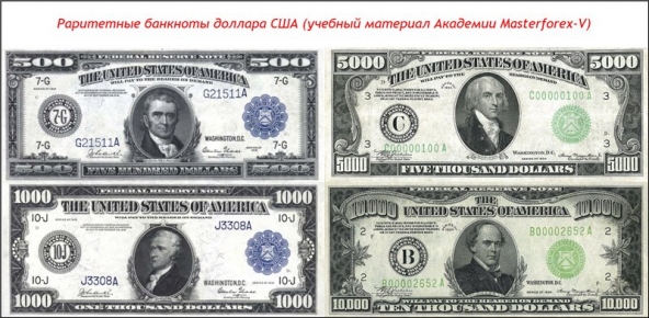 Раритетные банкноты доллара Раритетные банкноты доллара США