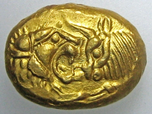 Одна из первых золотых монет