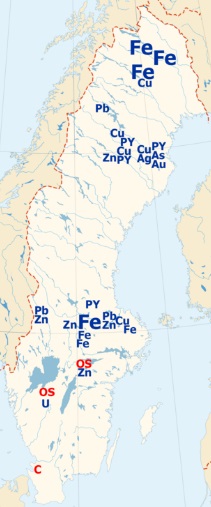 Природные ископаемые Швеции.